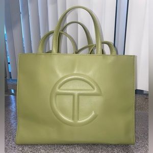 Telfar medium size shopping bag colour “drab” sage green. Gently used.